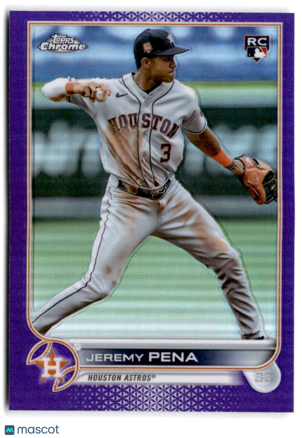 2022 Topps Chrome Update Refractor Purple #USC136 Jeremy Pena Astros NM-MT (RC -