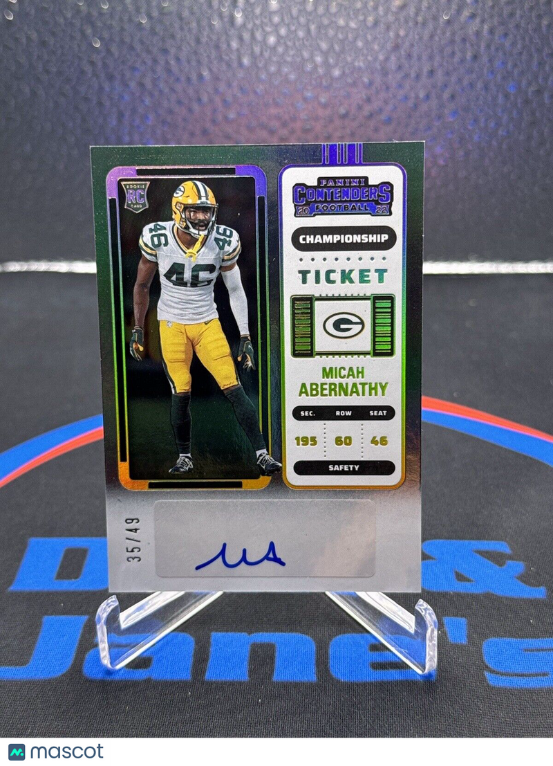 Micah Abernathy ROOKIE TICKET AUTO Panini Contenders