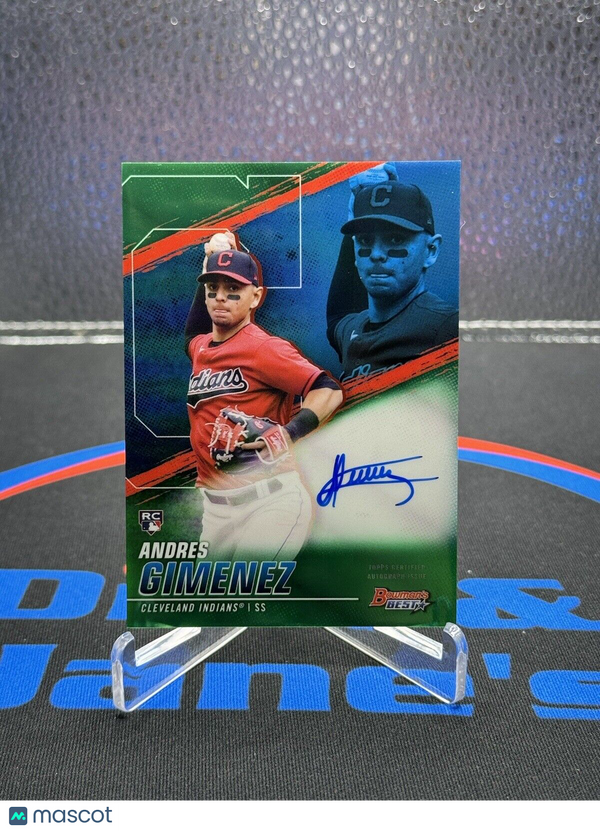 2021 Bowman's Best Green Refractor 50/99 Andres Gimenez Rookie Auto RC