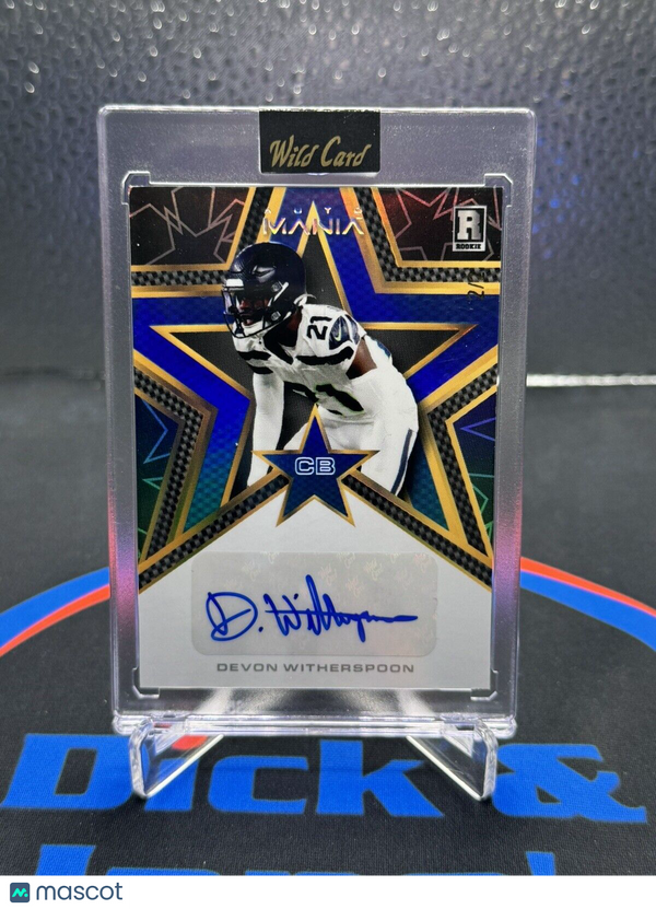 Devon Witherspoon - 2023 Wild Card Auto Mania - Encased Auto 2/2