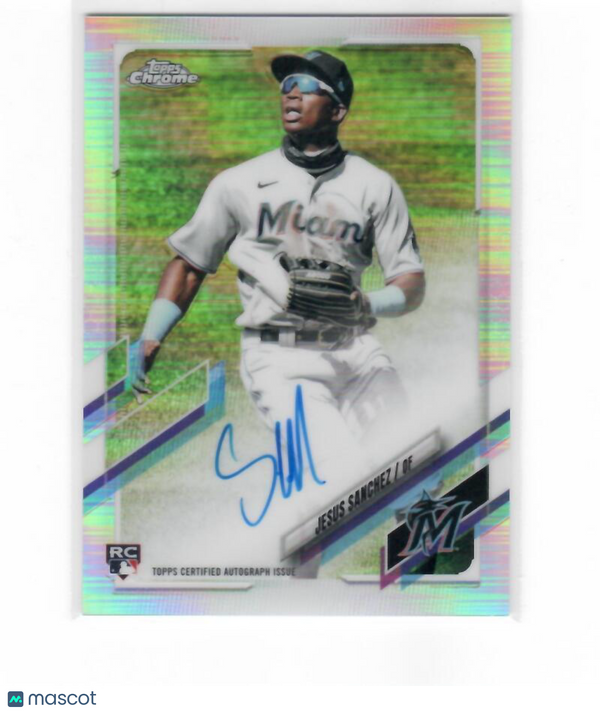 2021 Topps Chrome Rookie Autographs Refractor #RA-JS Jesus Sanchez Marlins NM-MT