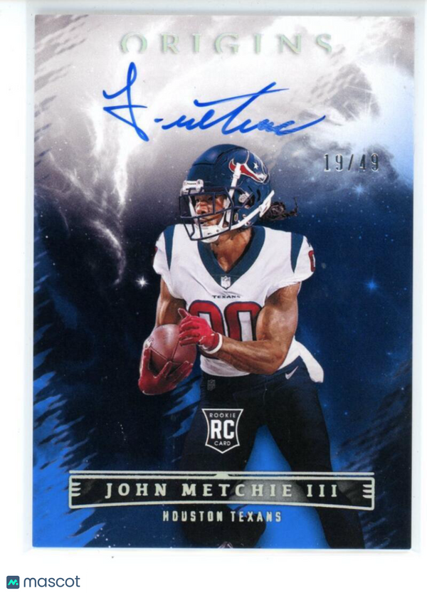 2022 Panini Origins Rookie Autographs Blue #17 John Metchie III Texans NM-MT (Au