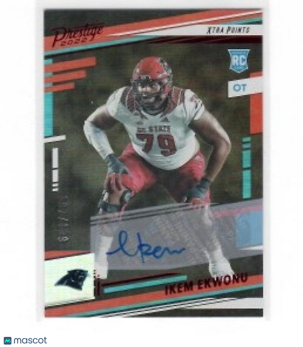 2022 Panini Prestige Xtra Points Signatures Premium Red #365 Ikem Ekwonu Panther