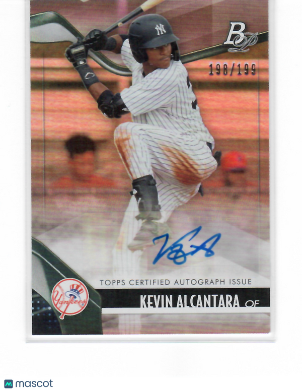 2021 Bowman Platinum Top Prospect Autographs Pink #TOP-88 Kevin Alcantara Yankee