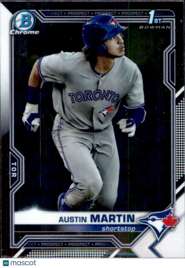 2021 Bowman Chrome Prospects #BCP-87 Austin Martin Blue Jays 1st Bowman Card NM-