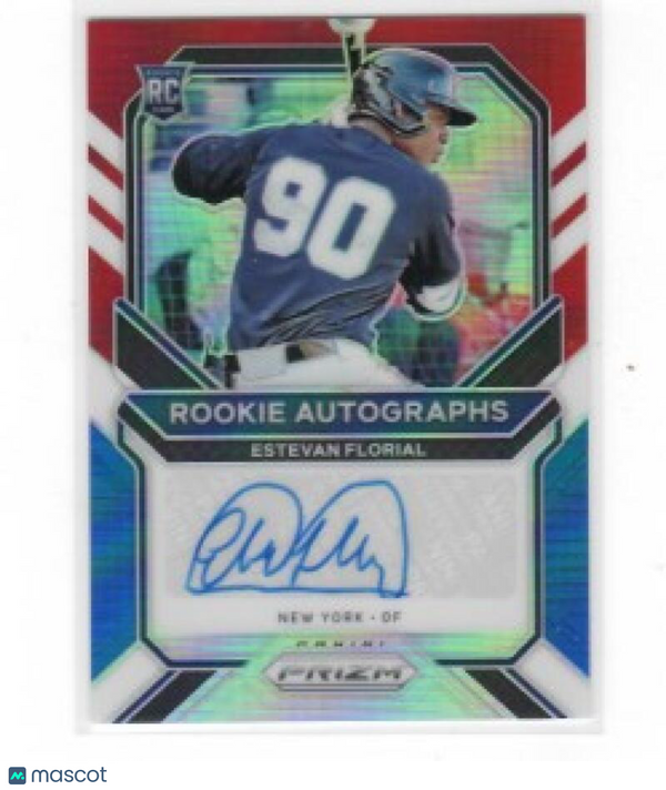 2021 Panini Prizm Rookie Autographs Red White and Blue Prizm #67 Estevan Florial