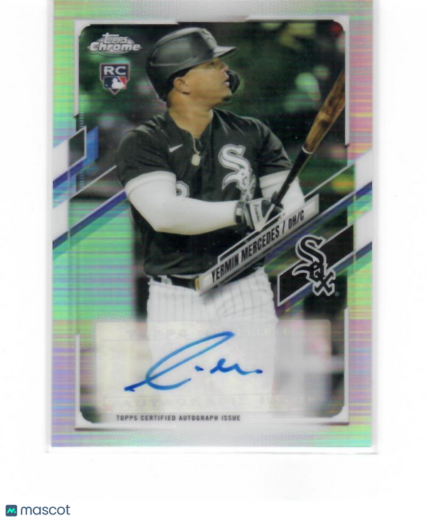 2021 Topps Chrome Update Autographs Refractor #CUSA-YM Yermin Mercedes White Sox