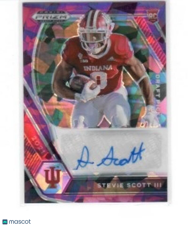 2021 Panini Prizm Draft Picks Autographs Purple Ice #325 Stevie Scott III NM-MT