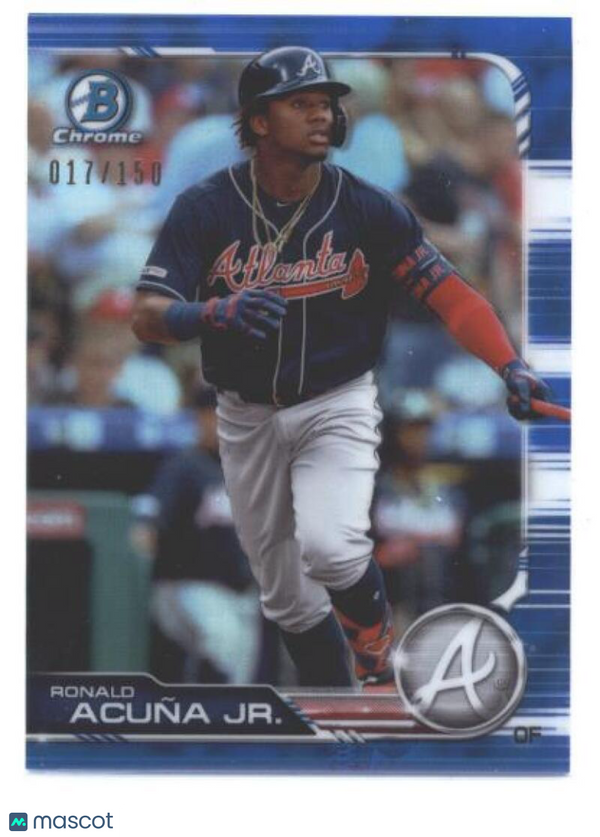 2019 Bowman Chrome Refractors Blue #1 Ronald Acuna Jr. Braves NM-MT /1