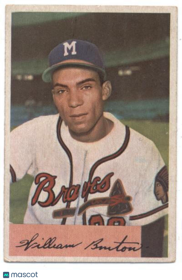 1954 Bowman #224 Bill Bruton Braves UER EX Excellent