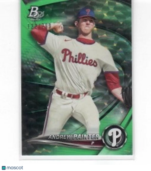 2022 Bowman Platinum Top Prospects Emerald Ice Foilboard #TOP-34 Andrew Painter