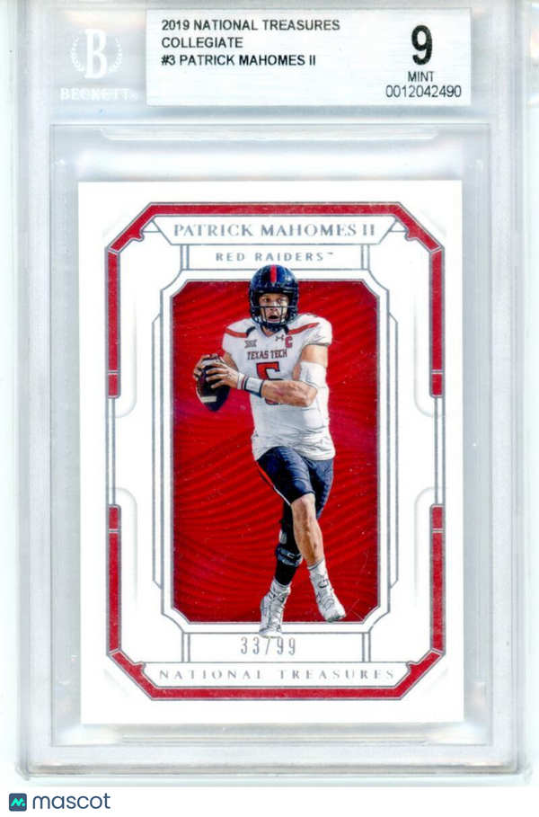 2019 Panini Immaculate Collection Collegiate #2 Patrick Mahomes II BGS 9 Mint /9