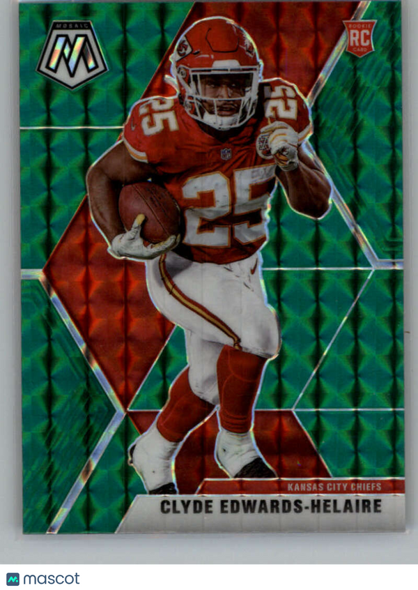 2020 Panini Mosaic Mosaic Green #212 Clyde Edwards-Helaire Chiefs NM-MT (RC - Ro