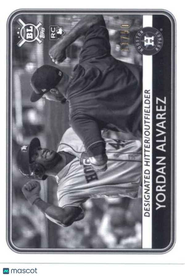 2020 Topps Big League Black and White #123 Yordan Alvarez Astros NM-MT