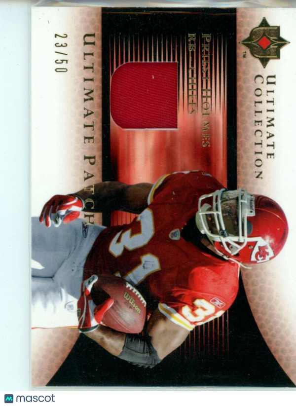 2005 Upper Deck Ultimate Collection Game Jersey Patches #GJPPH Priest Holmes NM-