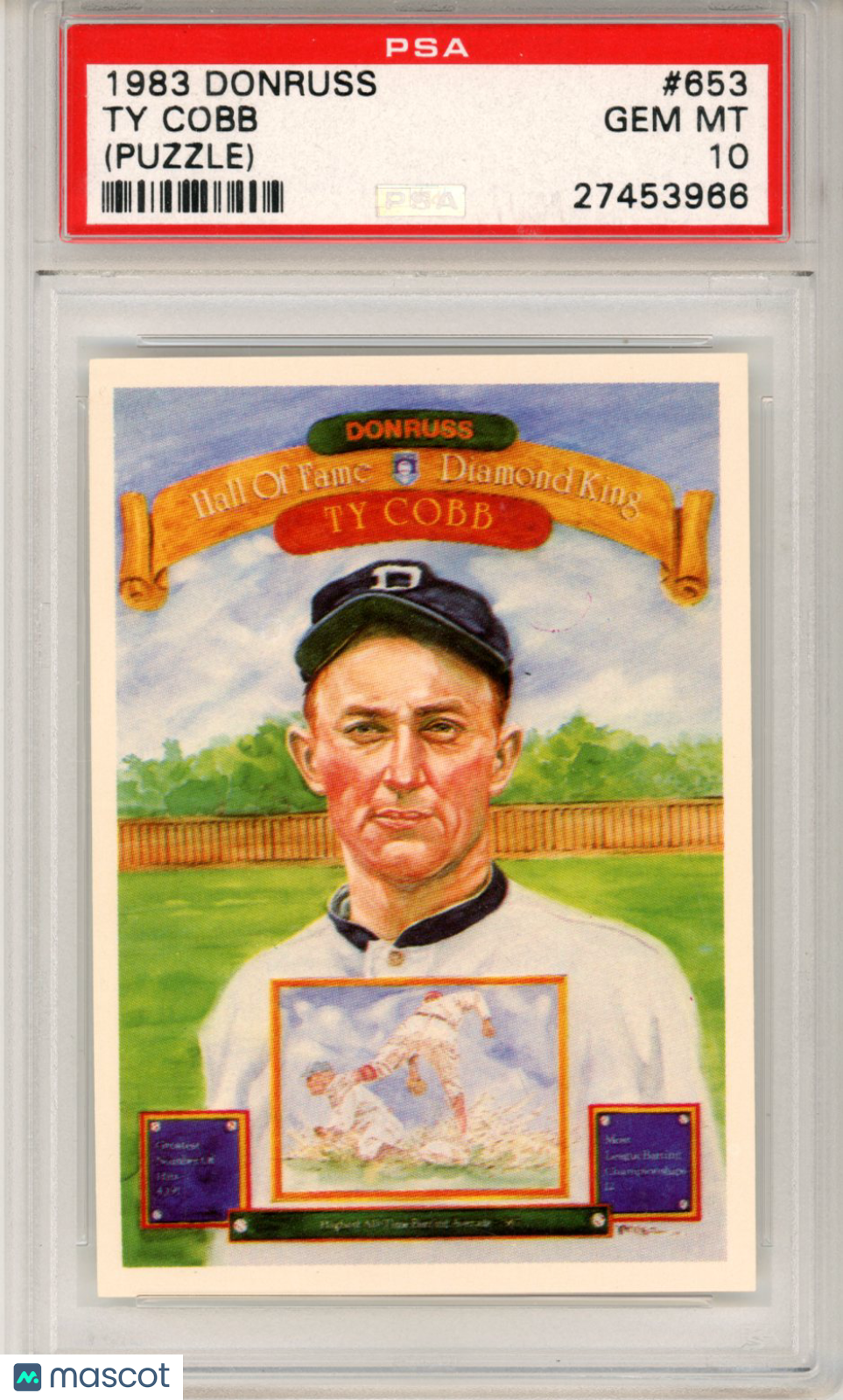 1983 Donruss Ty Cobb (Puzzle) #653 PSA 10