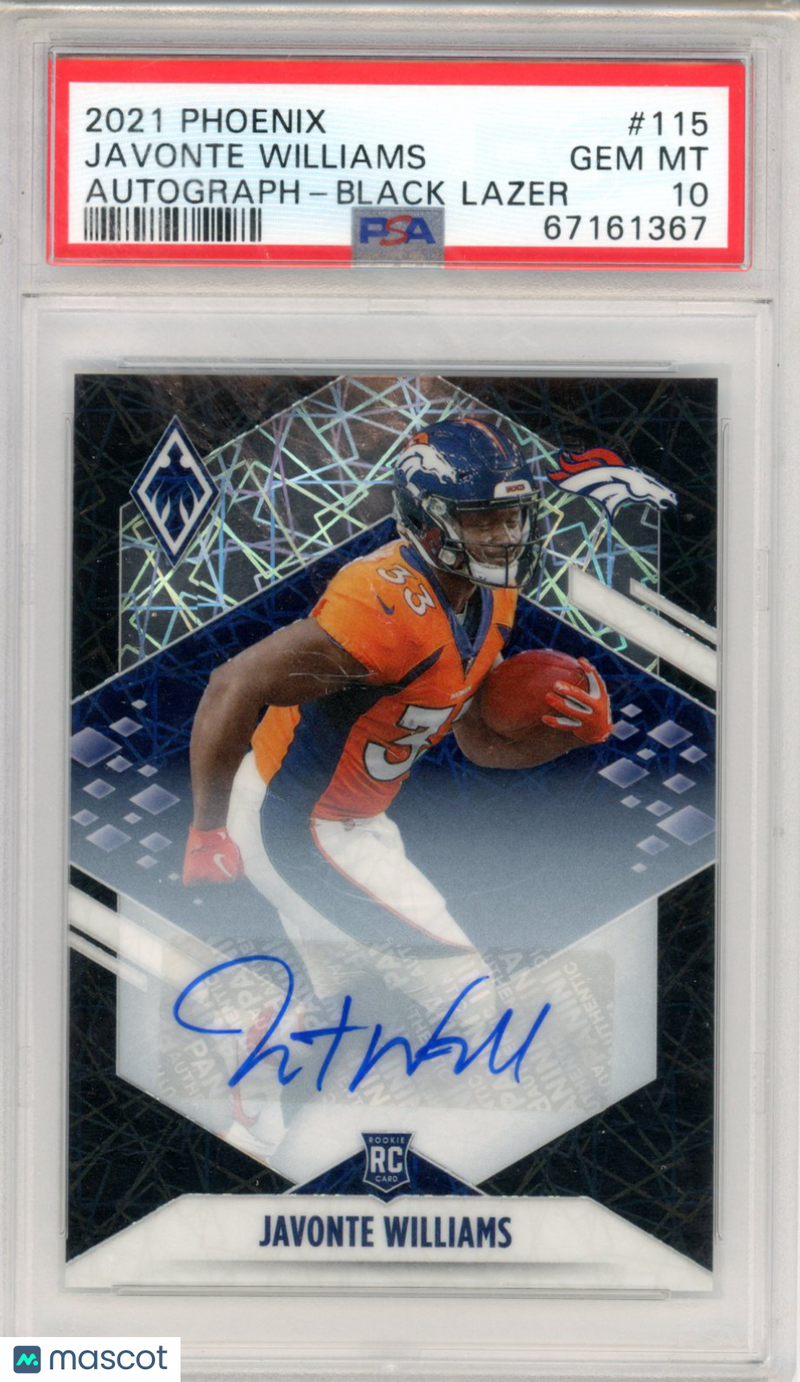 2021 Panini Phoenix Javonte Williams Autograph Black Lazer