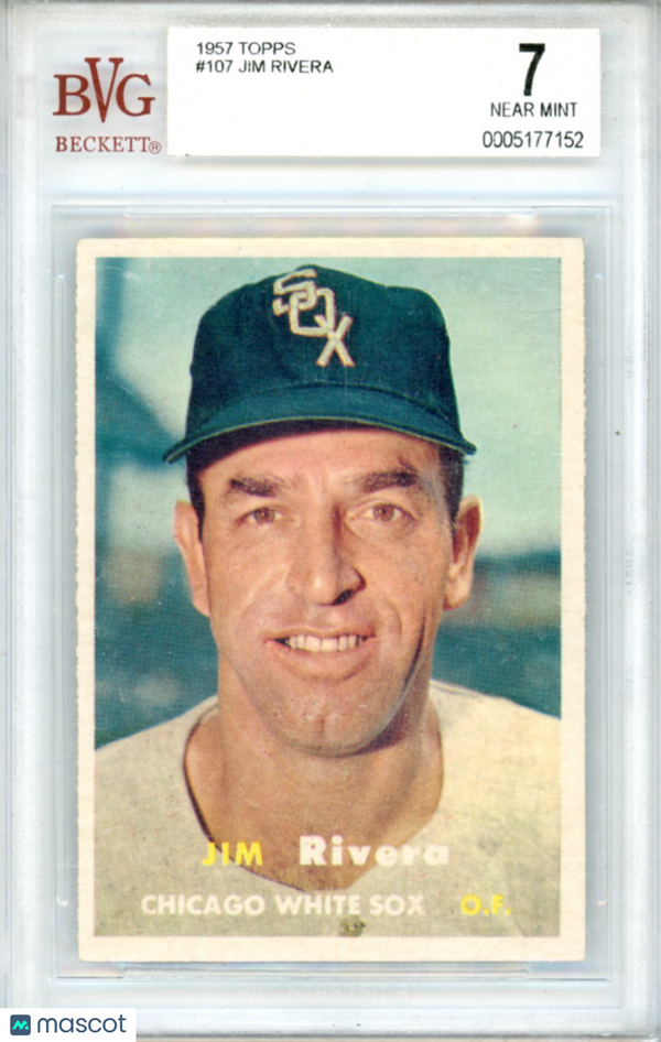 1957 Topps Jim Rivera #107 BGS 7 Near Mint