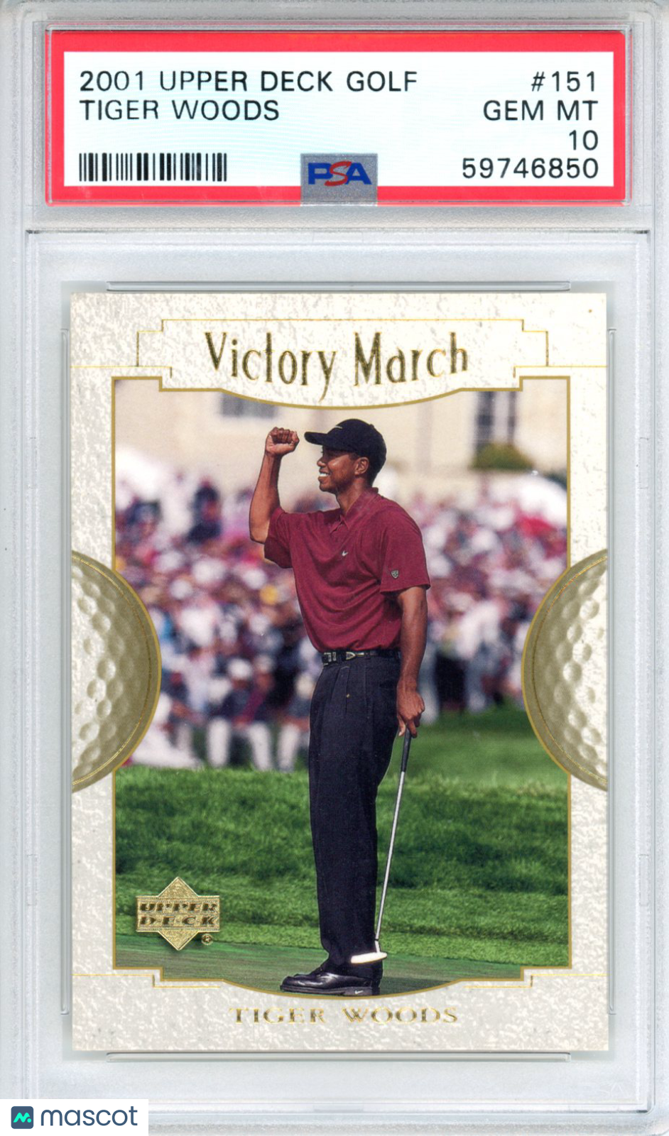 2001 Upper Deck Golf Tiger Woods #151 PSA 10
