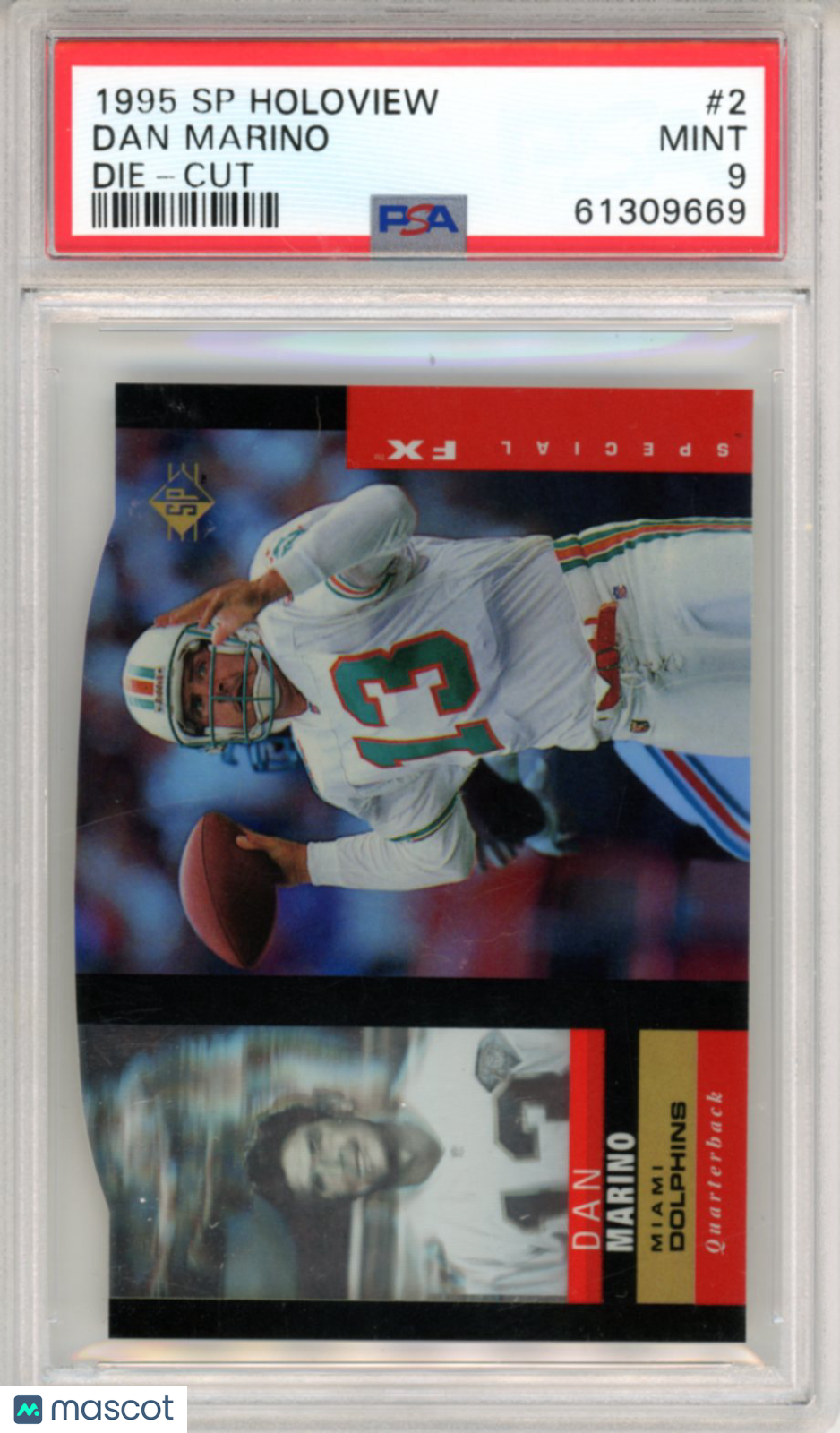 1995 SP Holoview Die-Cut Dan Marino #2 PSA 9