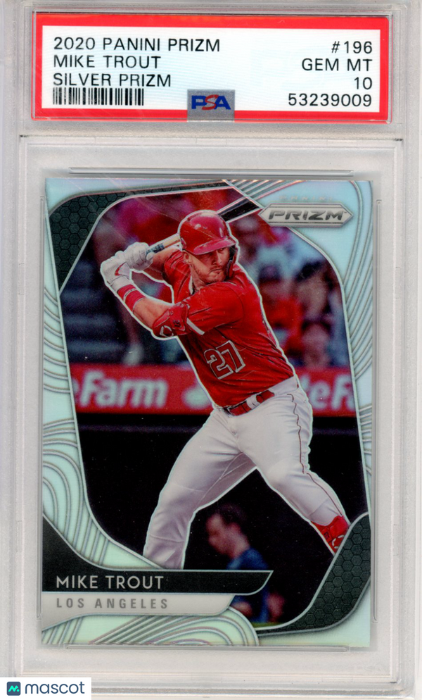 2020 Panini Prizm Mike Trout #196 PSA 10 Baseball