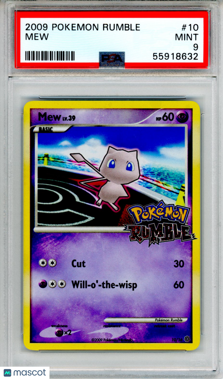 2009 Pokemon Rumble Mew #10 PSA 9 MINT