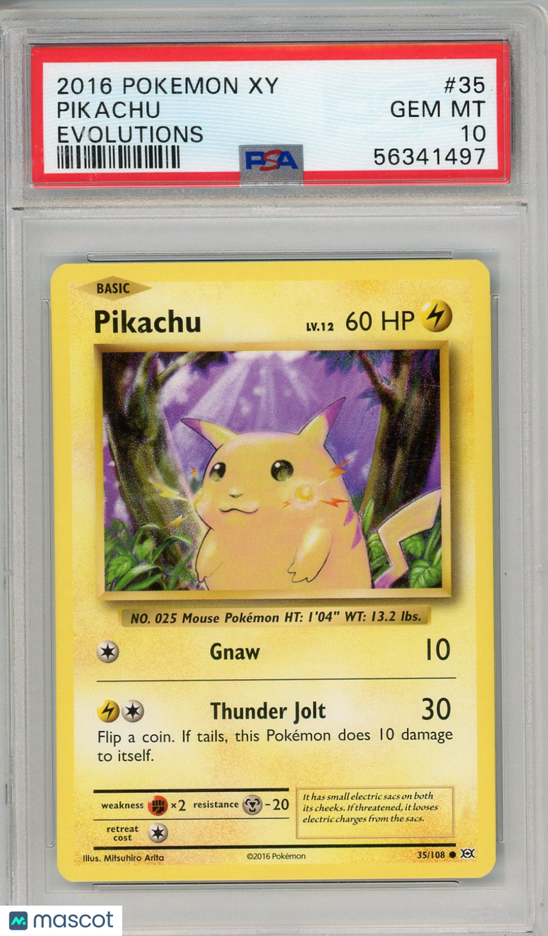 2016 Pokemon XY Evolutions Pikachu