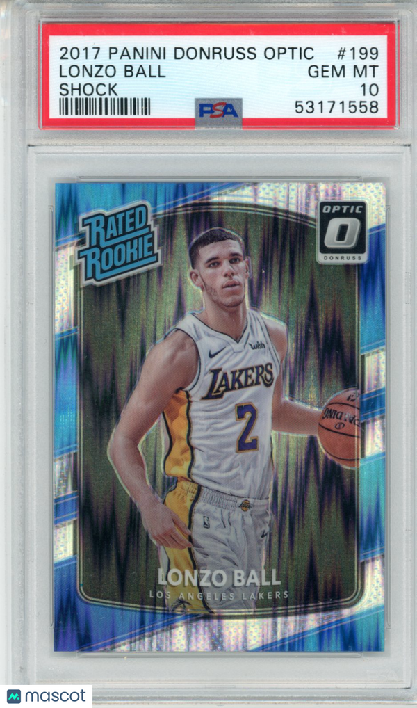 2017 Panini Donruss Optic Lonzo Ball #199 PSA 10 Basketball