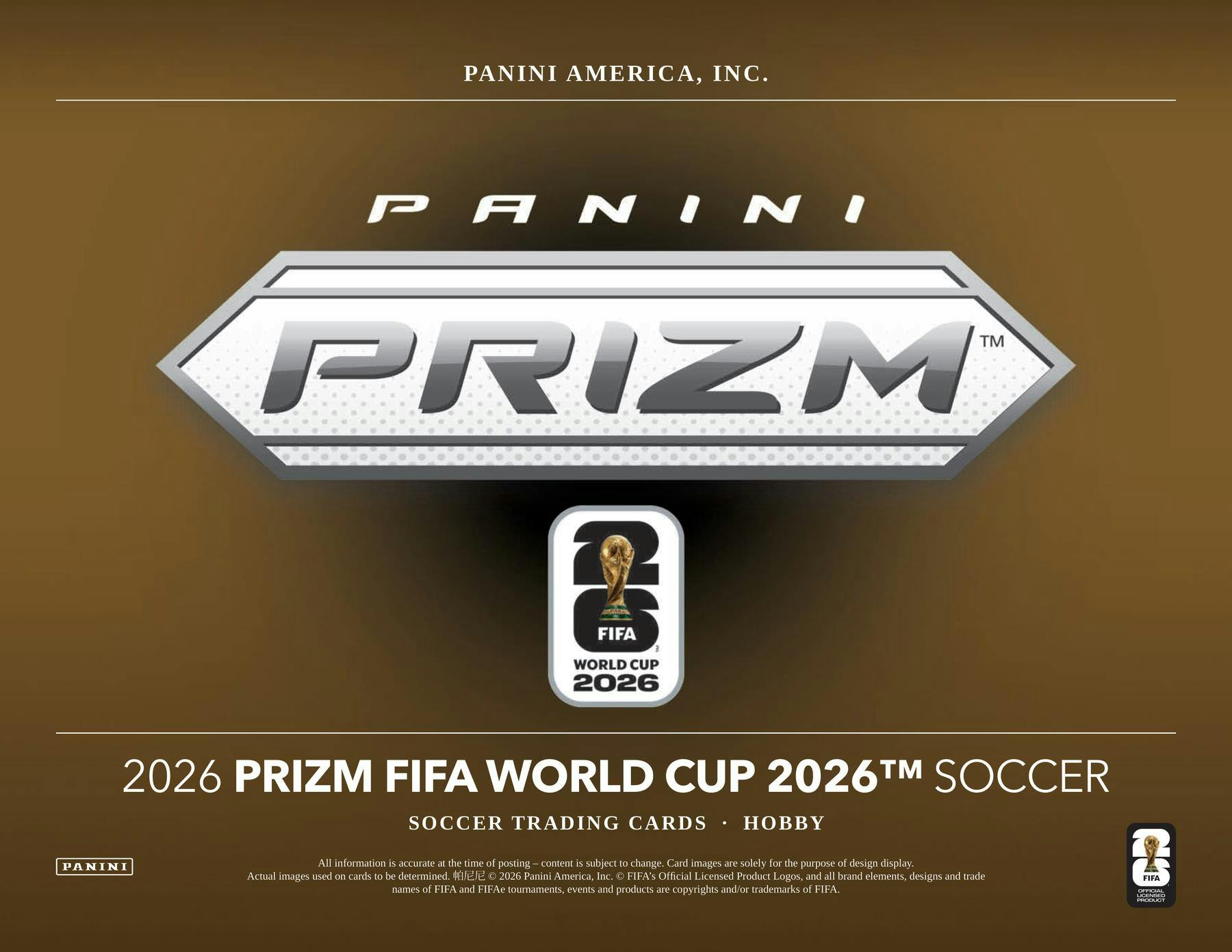 1 Packs of 2026 Panini Prizm FIFA World Cup Soccer Hobby - Soccer