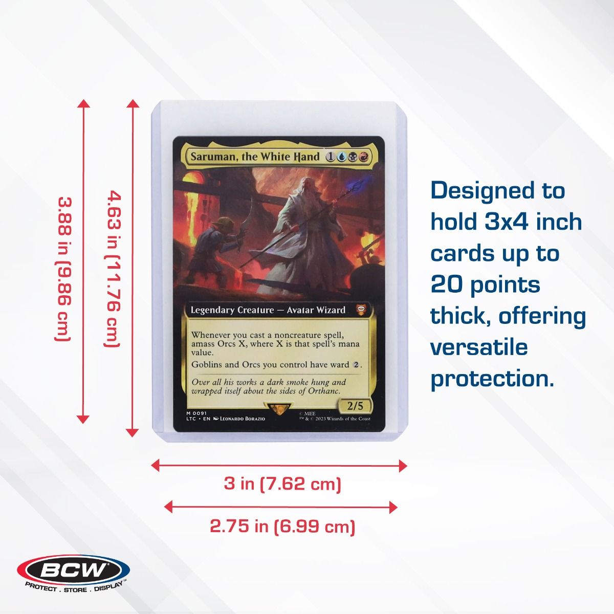 3x4 Topload Card Holder - Premium