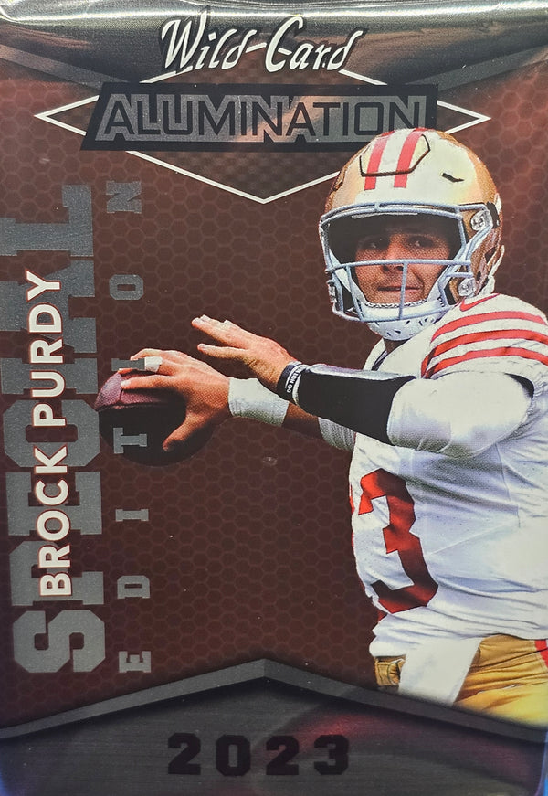 2023 Wild Card ALUMINATION Football Special Edition Brock Prudy (Numbered to 99 or less)
