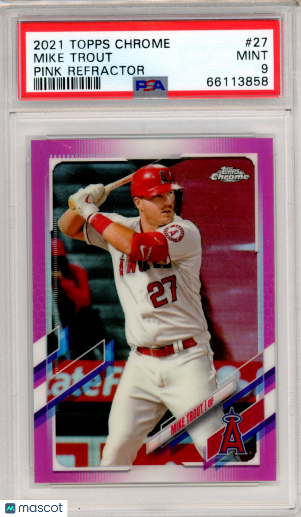 2021 Topps Chrome Mike Trout #27 PSA 9 Baseball