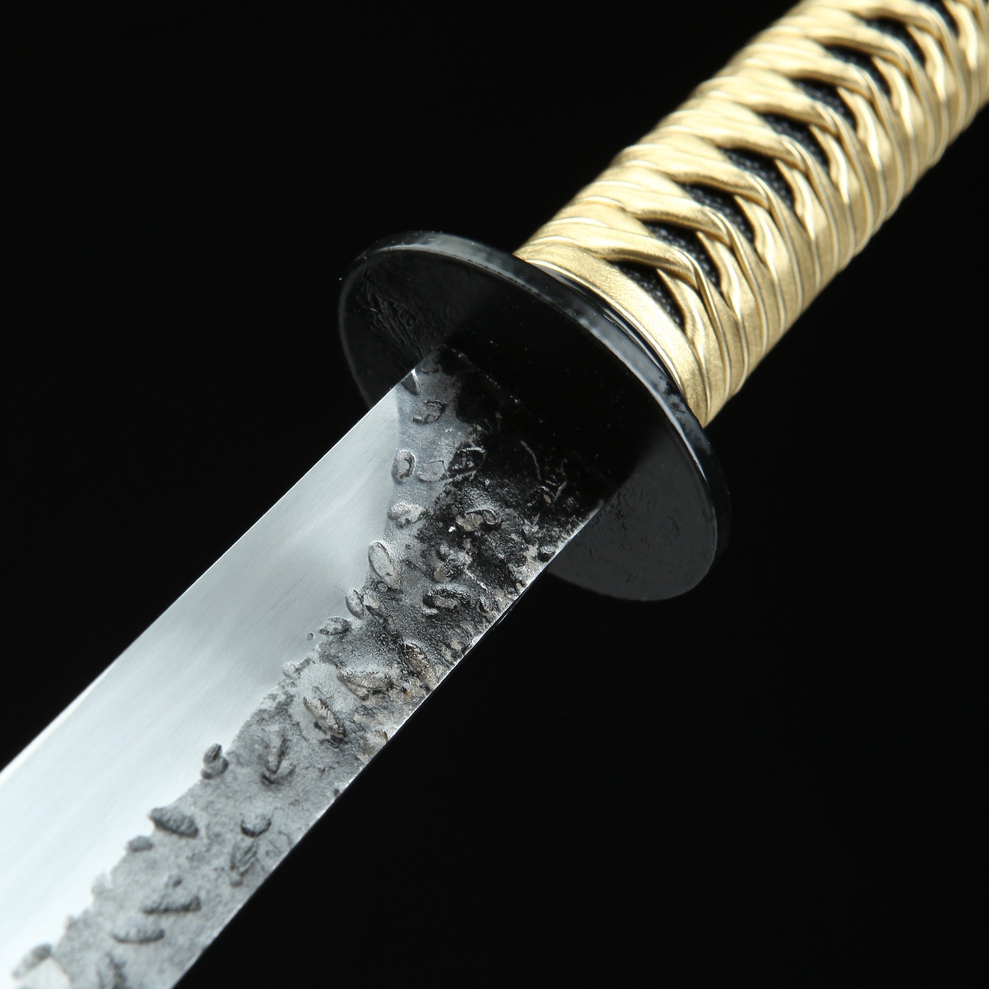Handmade Japanese Katana Sword With Bronze Totem Theme Leather Scabbard