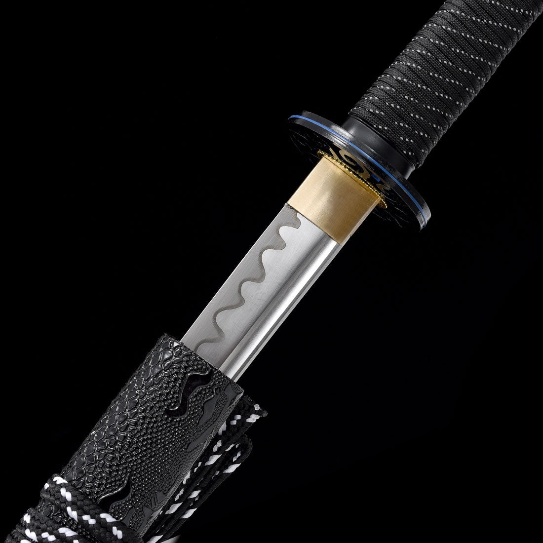 Handmade Japanese Samurai Sword With Leather Saya