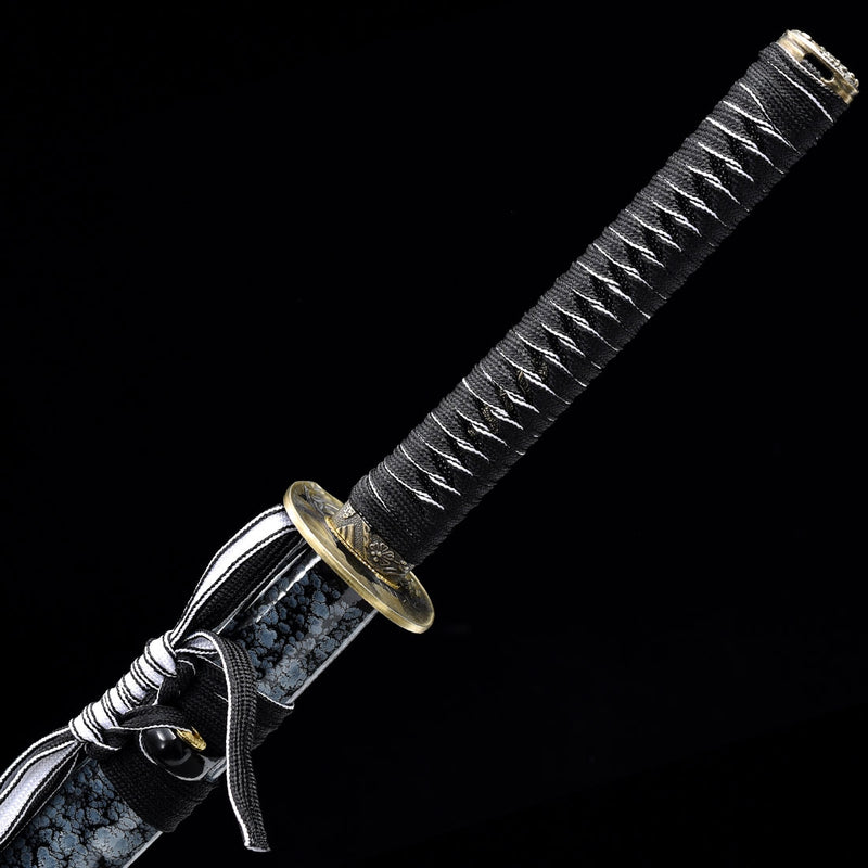 Handmade Japanese Samurai Sword Full Tang With Blue Blade