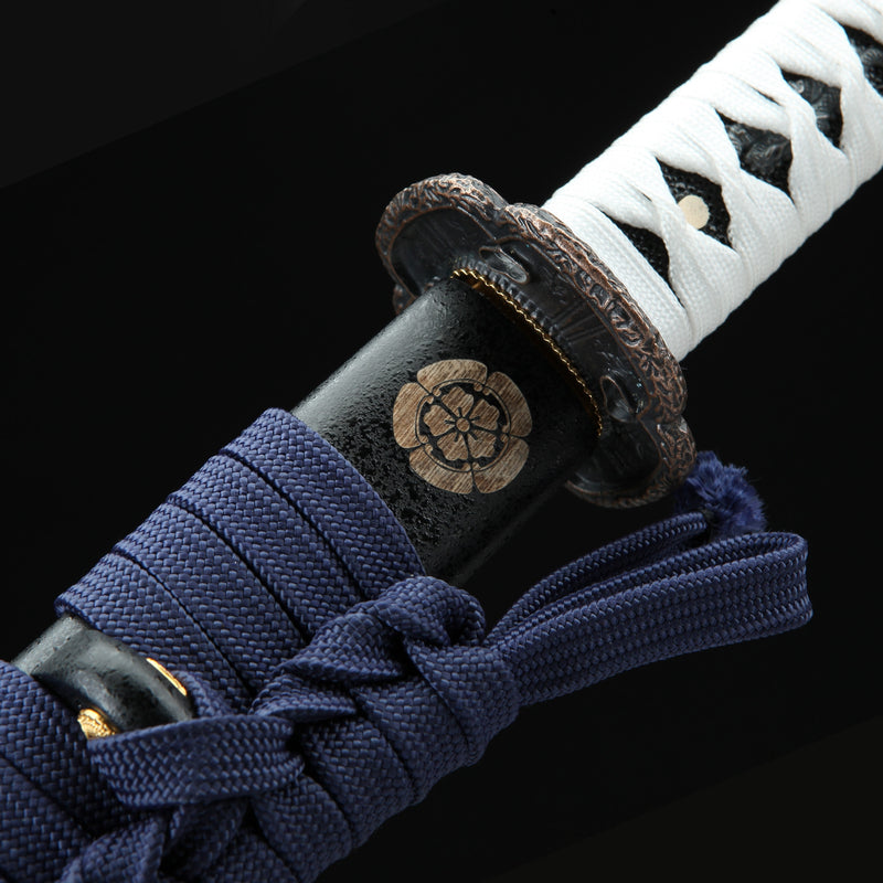 Handmade Blue Blade Tsushima Ghost Clan Sakai Katana And Tanto Sword Set Cosplay Replica