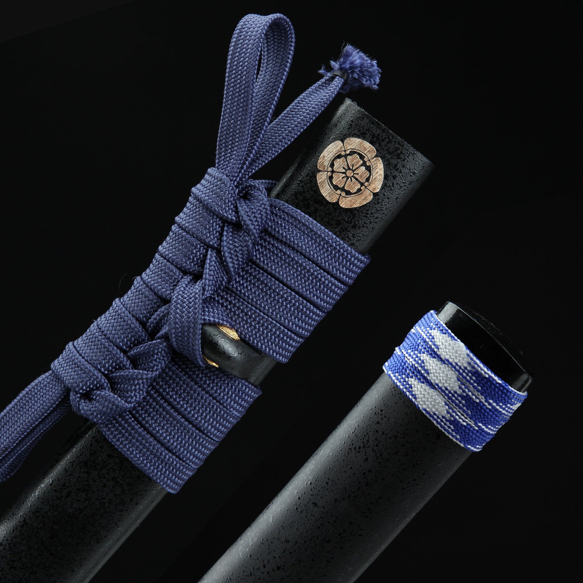 Handmade Blue Blade Tsushima Ghost Clan Sakai Katana And Tanto Sword Set Cosplay Replica
