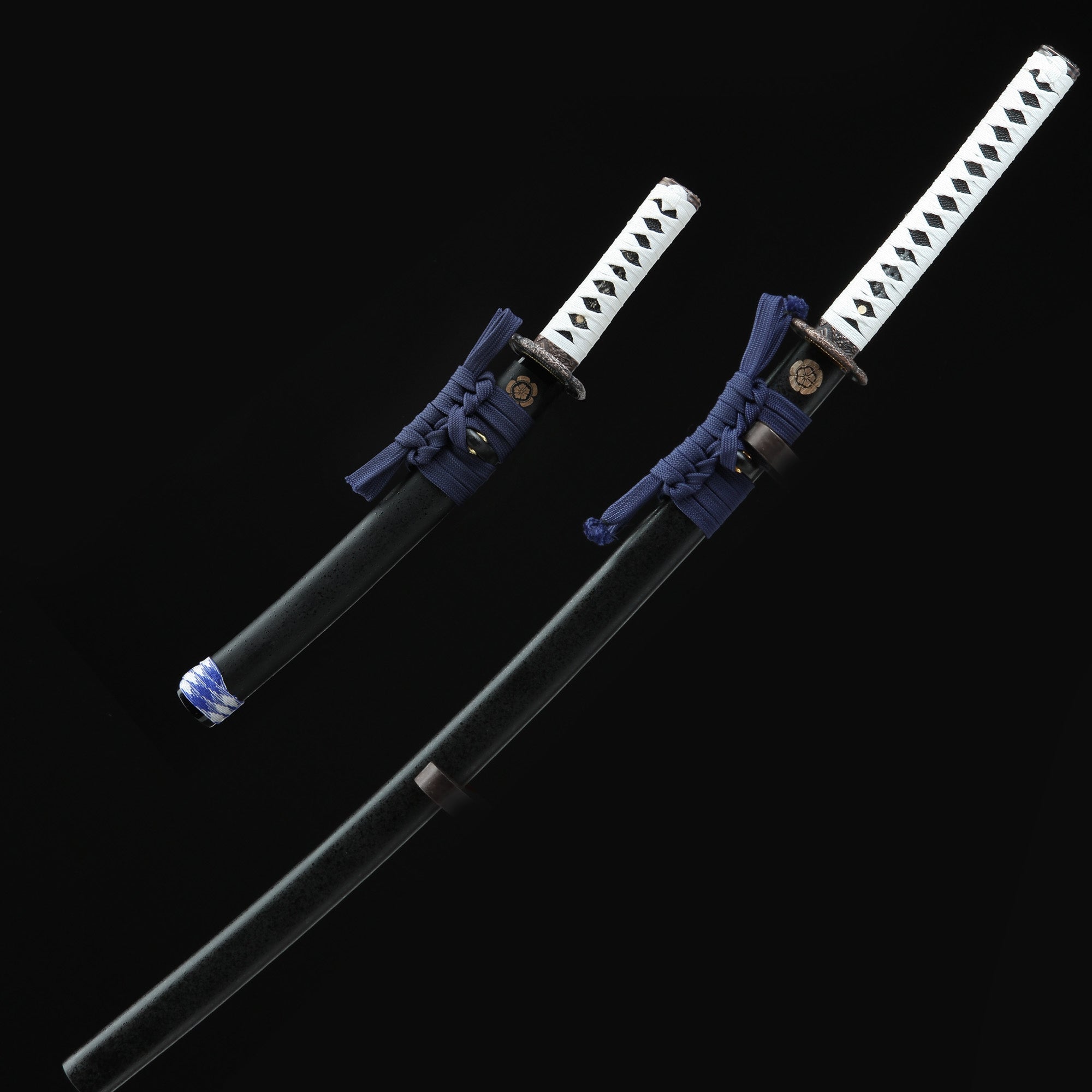 Handmade Blue Blade Tsushima Ghost Clan Sakai Katana And Tanto Sword Set Cosplay Replica