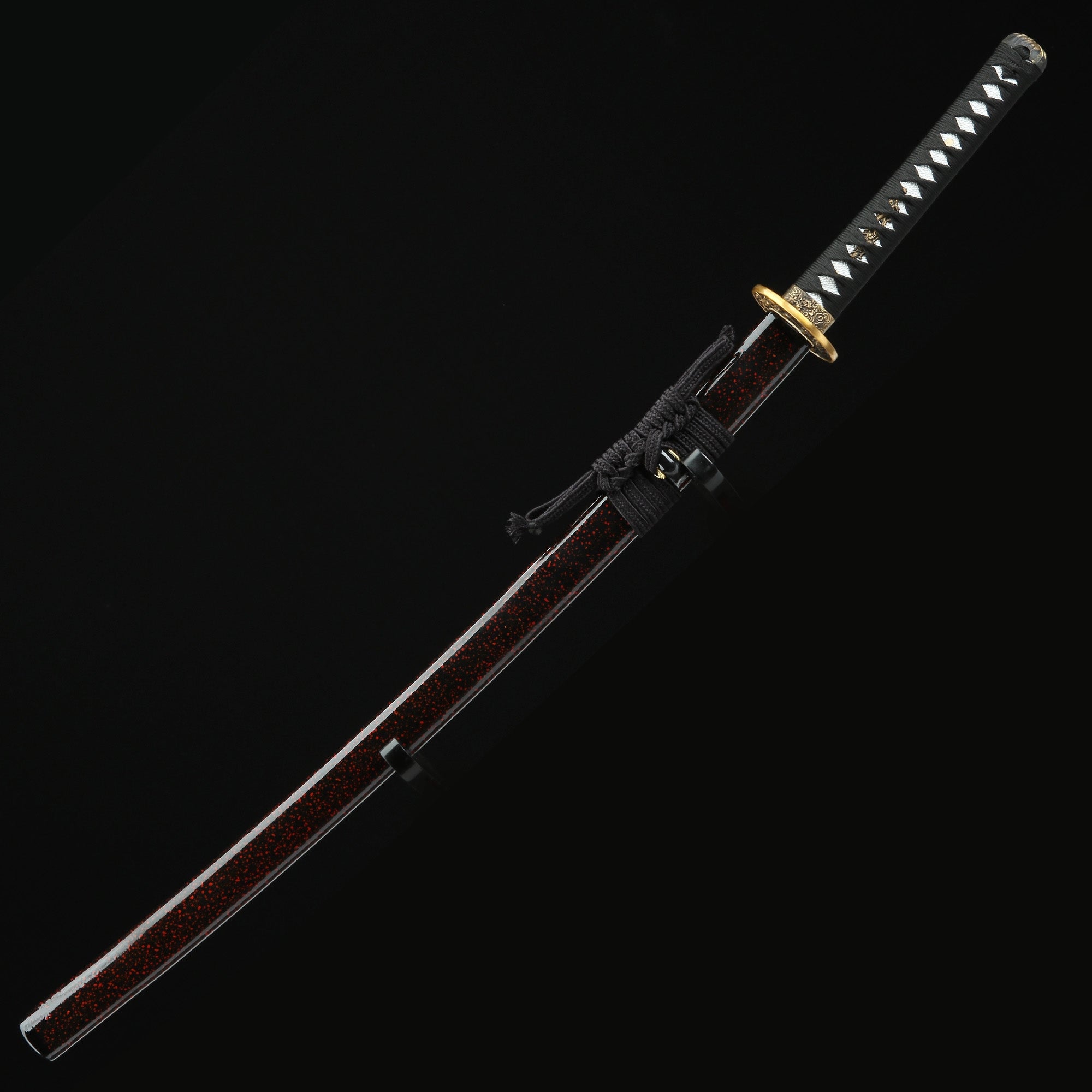 Handmade Japanese Katana Sword Damascus Steel With Purple Blade