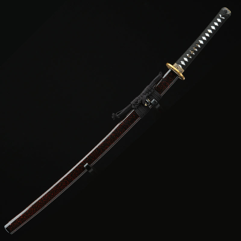 Handmade Japanese Katana Sword Damascus Steel With Purple Blade