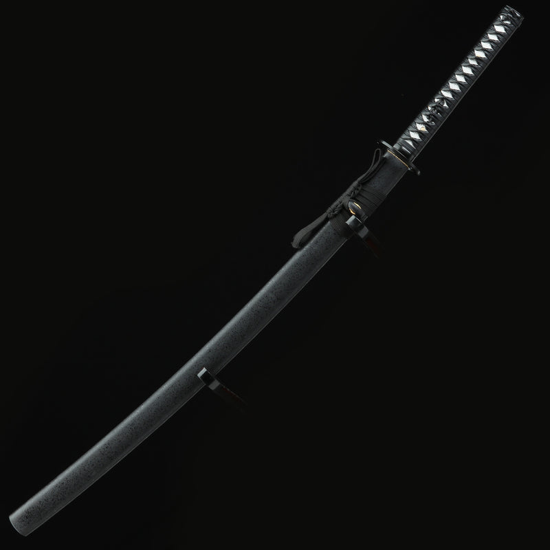 Handmade Japanese Katana Sword 1060 Carbon Steel With Black Scabbard