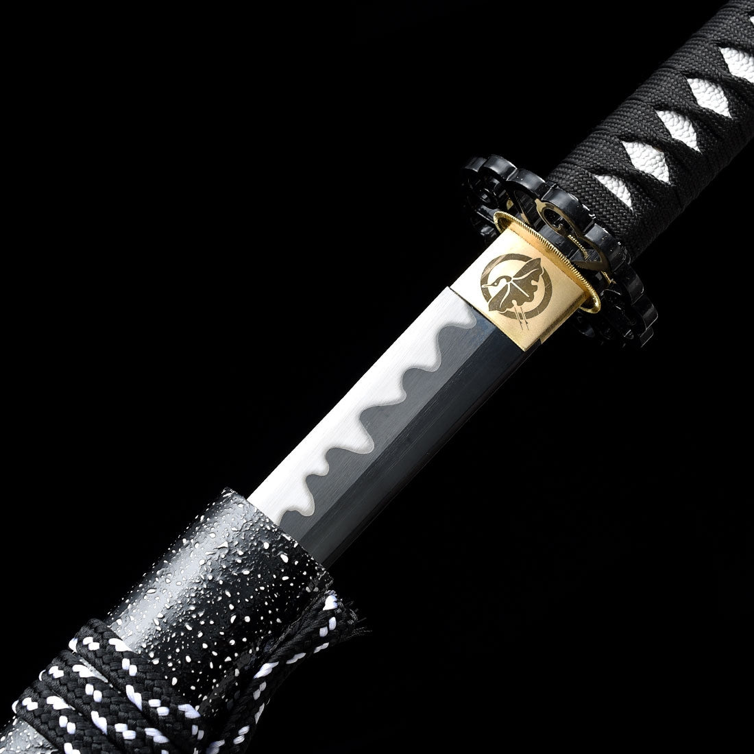 Handmade Japanese Samurai Sword High Manganese Steel With Black Blade