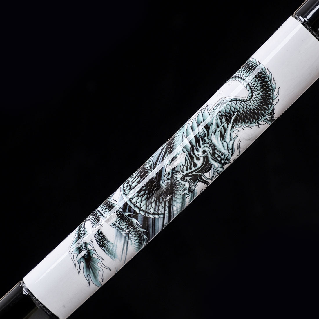 Handmade Japanese Samurai Sword Full Tang With Black Blade
