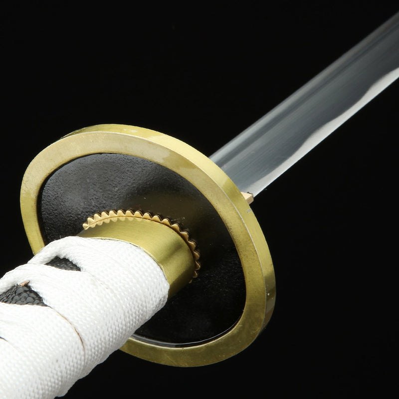 One Piece Roronoa Zoro Wado Ichimonji Real Katana Samurai Sword Replica With White Scabbard