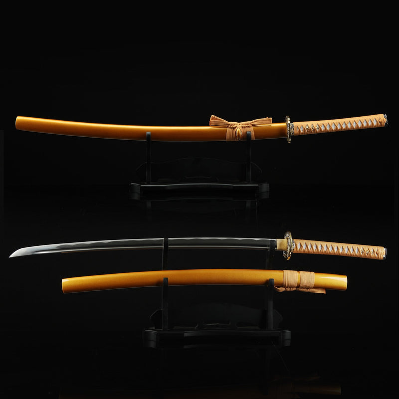 Handmade Japanese Sword With Orange Scabbard