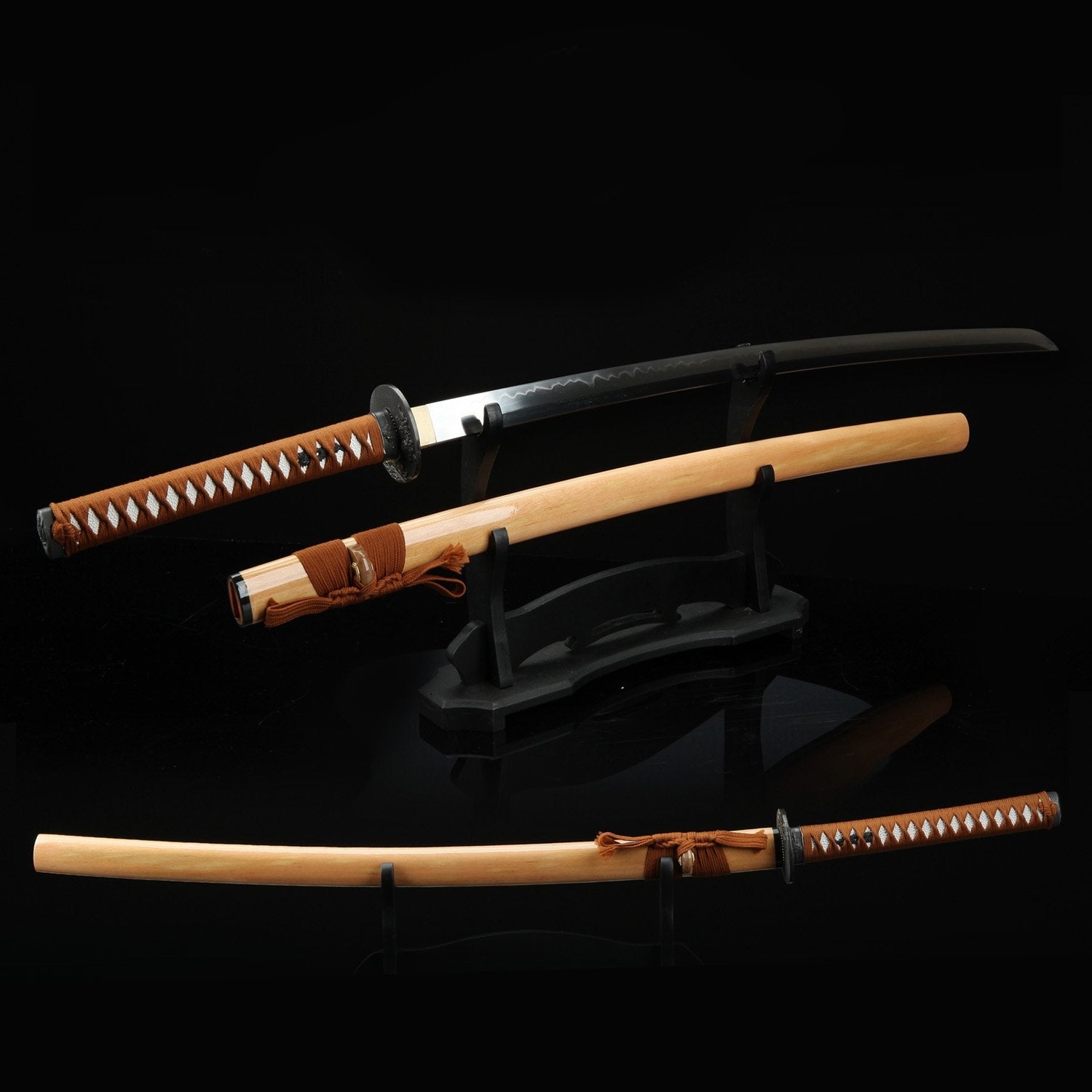 Handmade Japanese Katana Sword 1065 Carbon Steel With Natural Scabbard
