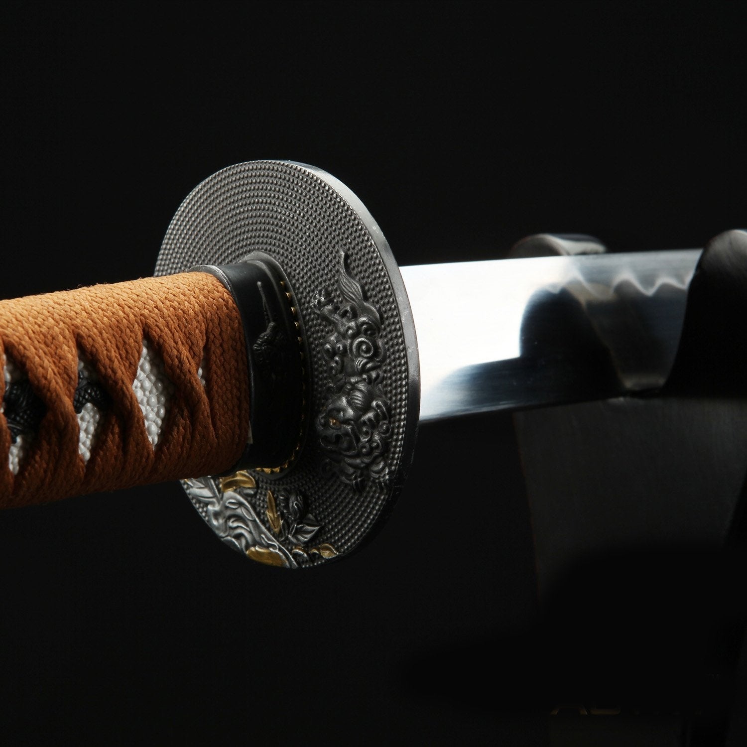 Handmade Japanese Katana Sword 1065 Carbon Steel With Natural Scabbard