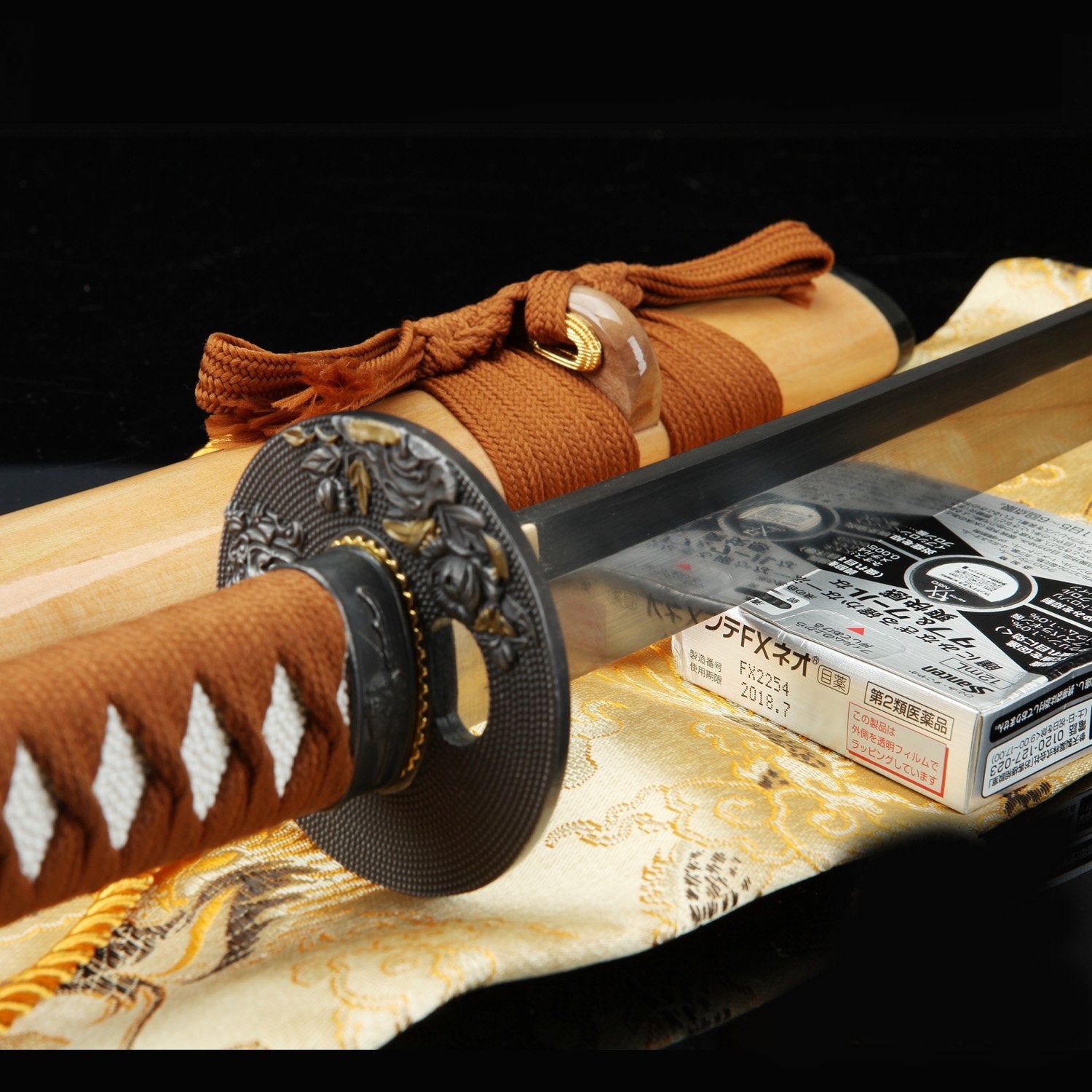Handmade Japanese Katana Sword 1065 Carbon Steel With Natural Scabbard