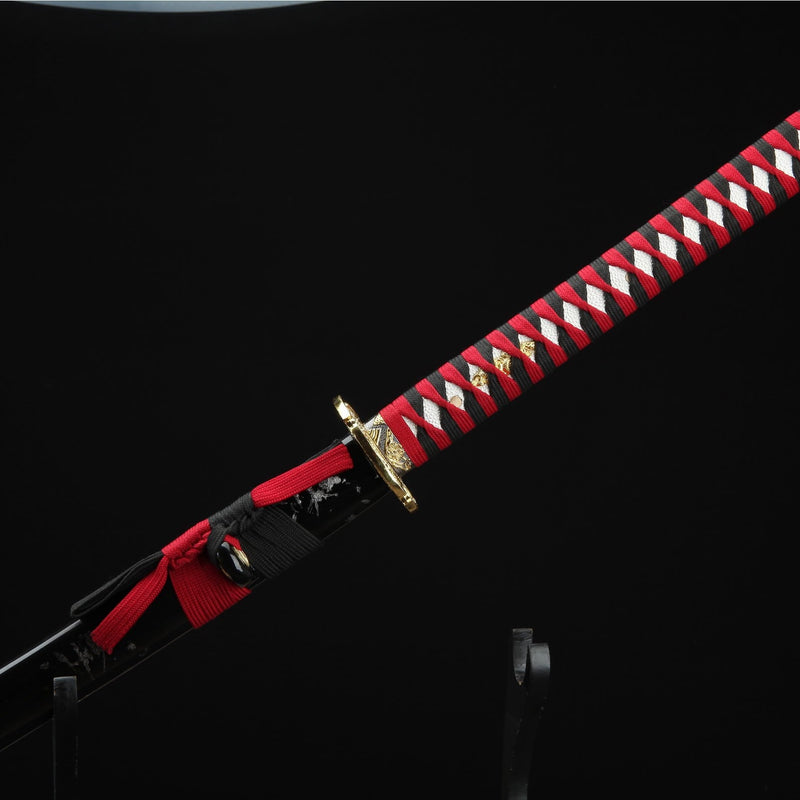 Handmade Japanese Katana Sword Extra Long With Red Handle