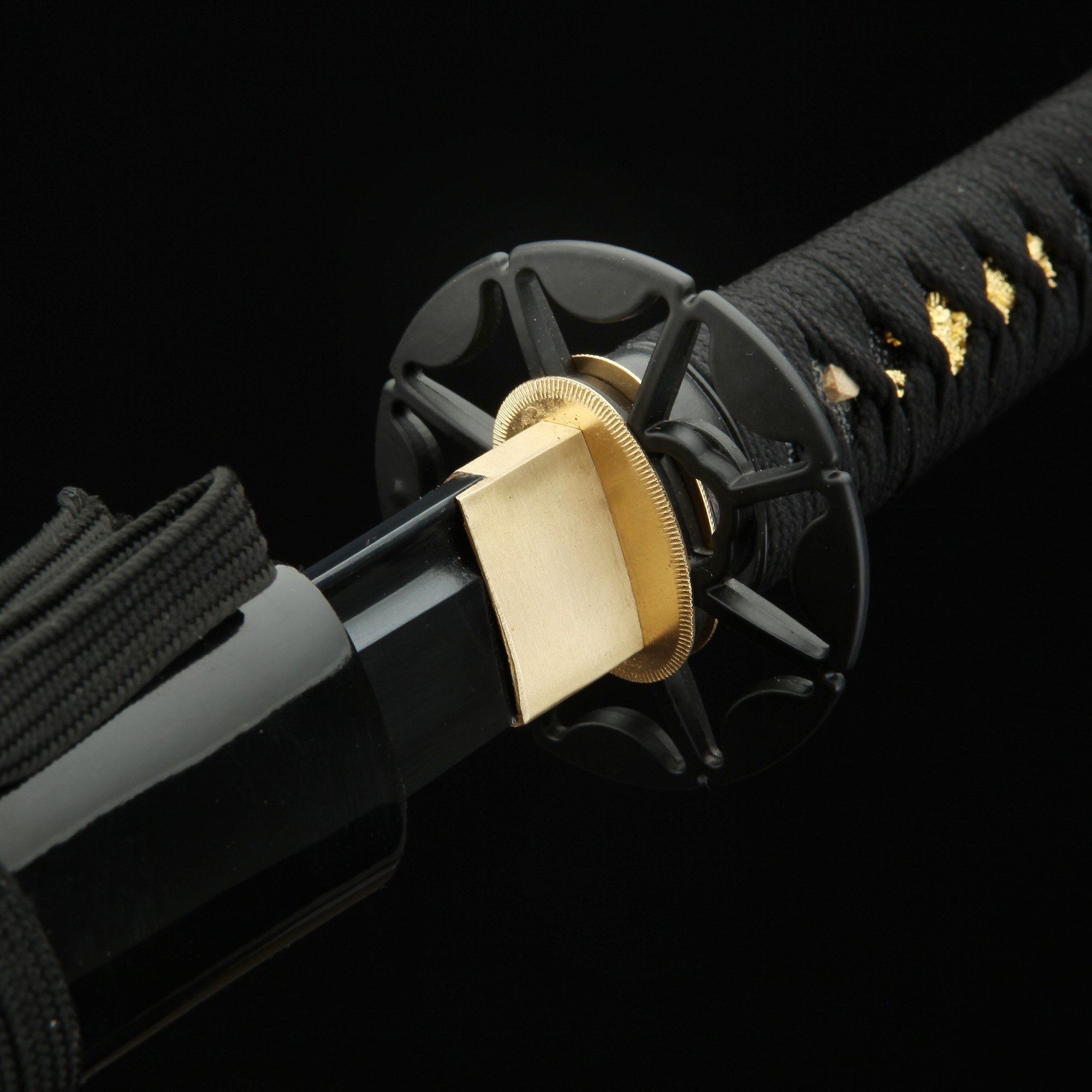 Handmade Japanese Katana Sword 1060 Carbon Steel With Black Scabbard